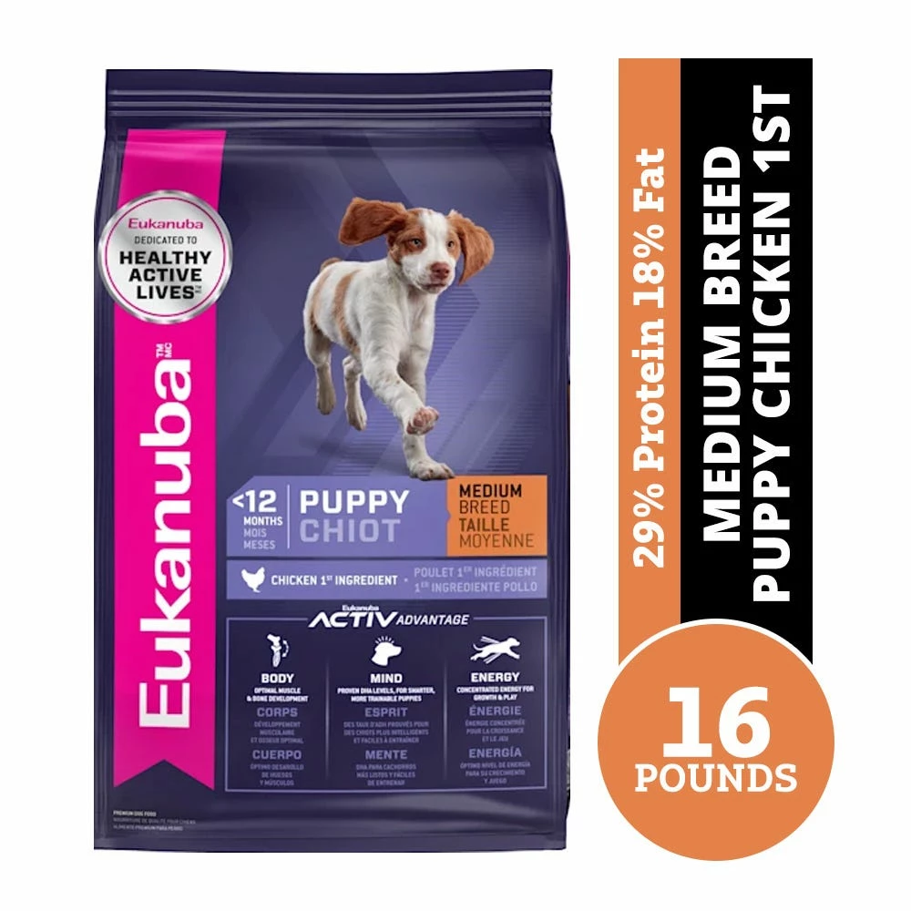 Eukanuba™ Puppy Medium Breed Dry Dog Food, 16 lb. Bag 4 Eukanuba™ Puppy Medium Breed Dry Dog Food, 16 lb. Bag - Image 2