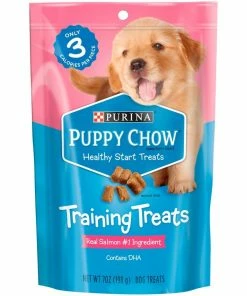 Purina Puppy Chow Salmon Flavored Dog Training Treats, 7 oz. Pouch - Dog Treats