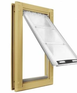 Endura Flap Pet Door - Door Mount - Large Single flap - 10" W x 19" H - Tan frame 03PP10 1T - Pet Doors