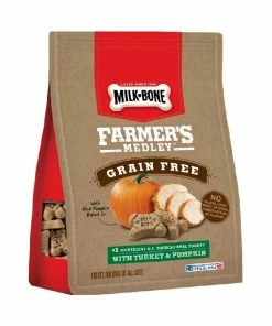 Milk-Bone Milk Bone Farmers Medley Grain-Free Turkey & Pumpkin Dog Treats, 12 oz. Bag