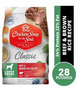 Chicken Soup for the Soul Large Breed Adult - Beef & Brown Rice Recipe Dry Dog Food, 28 lb. Bag