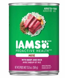 Iams Proactive Health Adult Pate with Beef and Rice, 13 oz. Can - Wet Dog Food