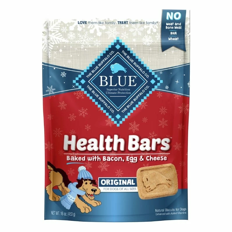 Blue Buffalo Health Bars, Natural Crunchy Dog Treats Biscuits - Bacon, Egg & Cheese 16 oz. 3 Blue Buffalo Health Bars, Natural Crunchy Dog Treats Biscuits - Bacon, Egg & Cheese 16 oz.