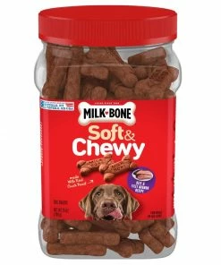 Milk-Bone Soft and Chewy Dog Treats, Beef & Filet Mignon Recipe With Chuck Roast, 25 oz. Canister