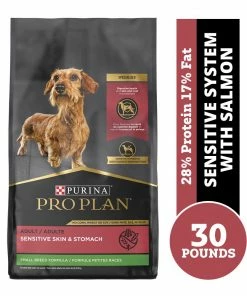 Purina Pro Plan Sensitive Skin & Stomach Small Breed Salmon & Rice Formula Adult Dry Dog Food, 30 lb. Bag
