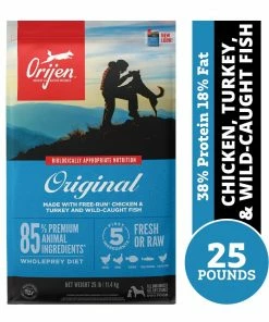 Orijen Original Grain-Free Adult Dry Dog Food, 25 lb. Bag