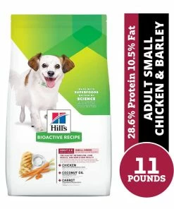 Hill's Bioactive Recipe Adult Small Breed Chicken & Barley Dry Dog Food, 11 lb. Bag