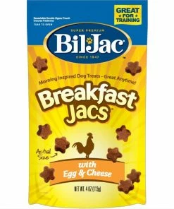 Bil-Jac Breakfast Jacs Egg and Cheese Flavor Dog Treats, 4 oz. Pouch - 319021