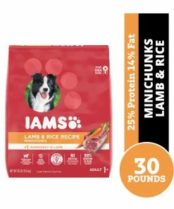 Iams Minichunks Lamb & Rice Recipe, 30 lb. Bag - Dry Dog Food