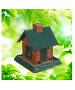 North States Log Cabin Birdfeeder 9083W - Wild Bird Feeders