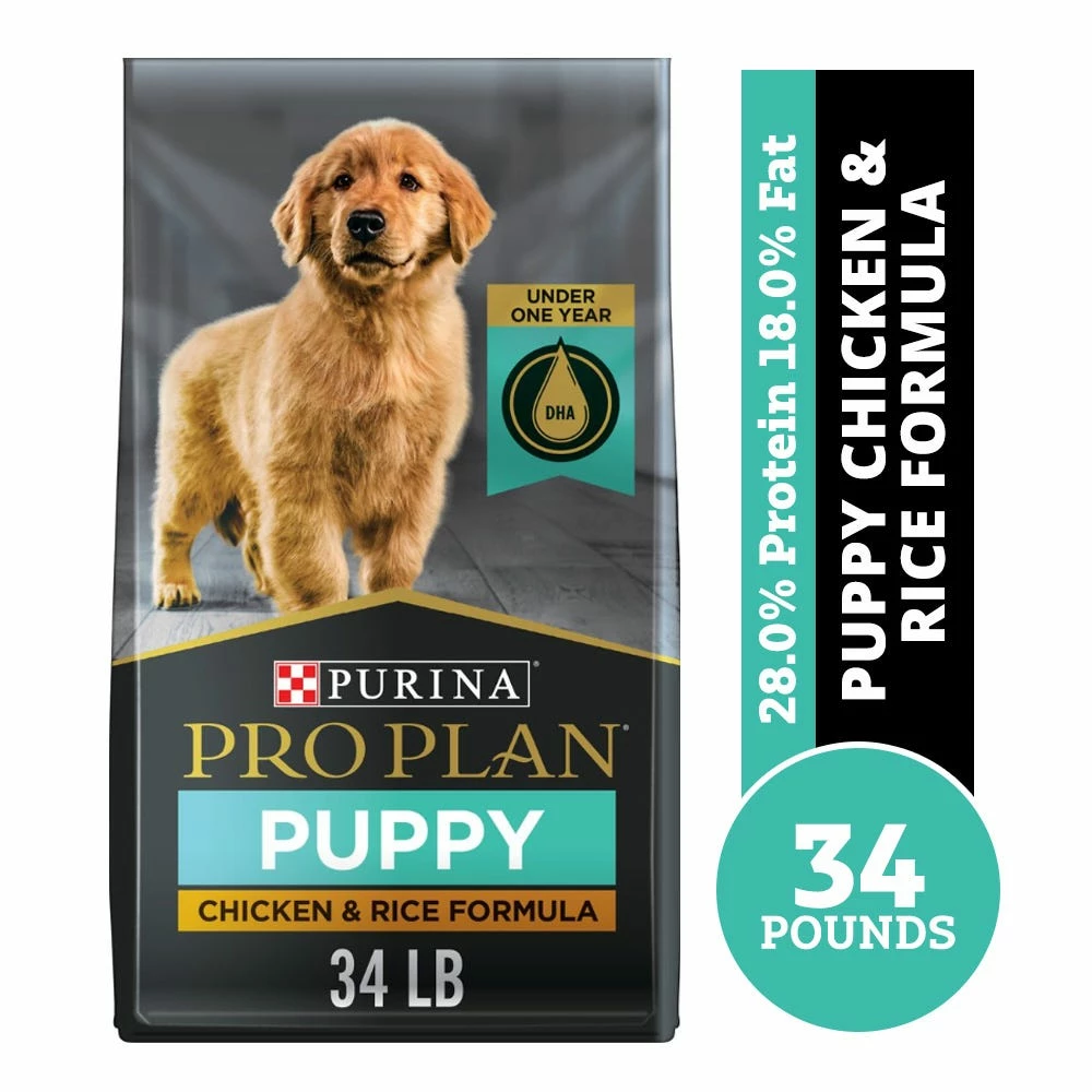 Purina Pro Plan FOCUS Chicken & Rice Formula Dry Puppy Food, 34 lb. Bag - Dog Food 3 Purina Pro Plan FOCUS Chicken & Rice Formula Dry Puppy Food, 34 lb. Bag - Dog Food