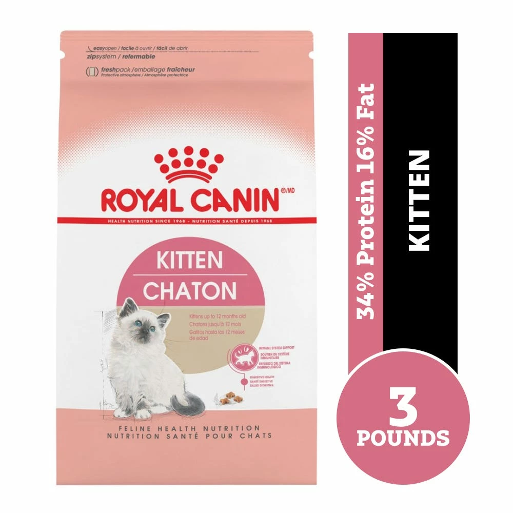 Royal Canin Feline Health Nutrition Dry Kitten Food, 3 lb. Bag - Dry Cat Food 4 Royal Canin Feline Health Nutrition Dry Kitten Food, 3 lb. Bag - Dry Cat Food - Image 2