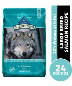 Blue Buffalo Wilderness Large Breed Salmon Recipe Grain-Free Dry Dog Food, 24 lb. Bag