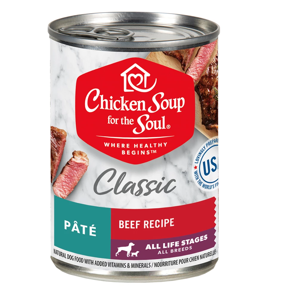Chicken Soup for the Soul Classic Dog - Beef Recipe, Pate Canned Wet Dog Food, 13 oz. Can 3 Chicken Soup for the Soul Classic Dog - Beef Recipe, Pate Canned Wet Dog Food, 13 oz. Can