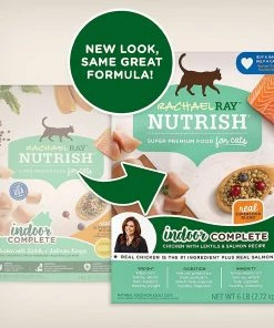 Rachael Ray Nutrish Super Premium Indoor Complete Chicken with Lentils & Salmon Dry Cat Food, 6 lb. Bag 11 Rachael Ray Nutrish Super Premium Indoor Complete Chicken with Lentils & Salmon Dry Cat Food, 6 lb. Bag -Pets & Wildlife Sales Store f187a97d9301225e40baf7505238d16a20b9b65a 11022204 3
