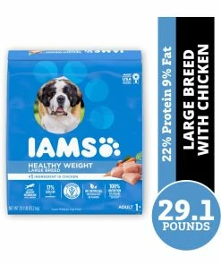 Iams ProActive Health Adult Healthy Weight Large Breed Dry Dog Food with Chicken, 29.1 lb. Bag