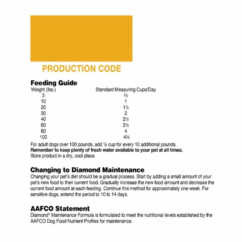 Diamond Maintenance for Moderately Active Adult Dogs, 50 lb. Bag - Dry Dog Food 5 Diamond Maintenance for Moderately Active Adult Dogs, 50 lb. Bag - Dry Dog Food - Image 3