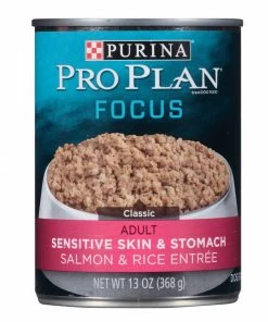 NESTLE PURINA PETCARE CO Purina Pro Plan Focus Sensitive Skin & Stomach Salmon & Rice Entrée Adult Wet Dog Food, 13 oz. Can