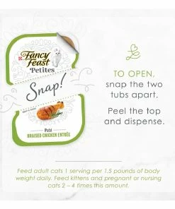 Fancy Feast Petites Braised Chicken Entrée Paté Gourmet Cat Food, 2.8 oz. - Wet Cat Food -Pets & Wildlife Sales Store f8ce3782dab27b7f130f800be0f4f5e979f21f2c 35200635 8