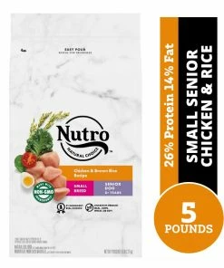 Nutro Natural Choice Chicken & Brown Rice Recipe Small Breed Senior Dry Dog Food, 5 lb. Bag