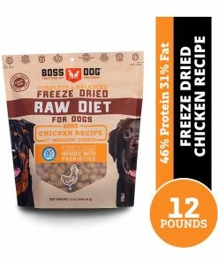 Boss Dog Brand Boss Dog Complete & Balanced Raw Diet Chicken Recipe Freeze Dried Dog Food, 12 oz. Pouch - Dry Dog Food