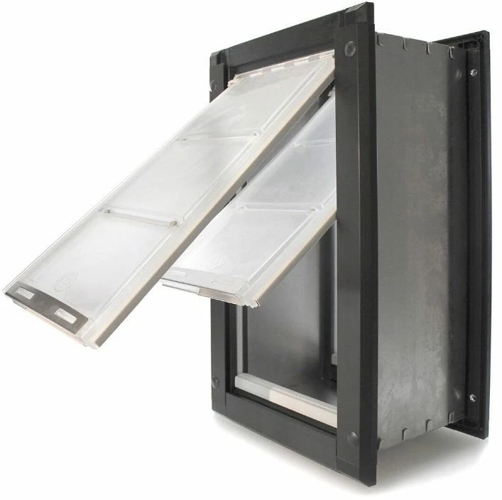 Endura Flap Pet Door - Wall Mount - Medium Double flap - 8" W x 14" H - Black frame 04PP08 2B - Pet Doors 3 Endura Flap Pet Door - Wall Mount - Medium Double flap - 8" W x 14" H - Black frame 04PP08 2B - Pet Doors