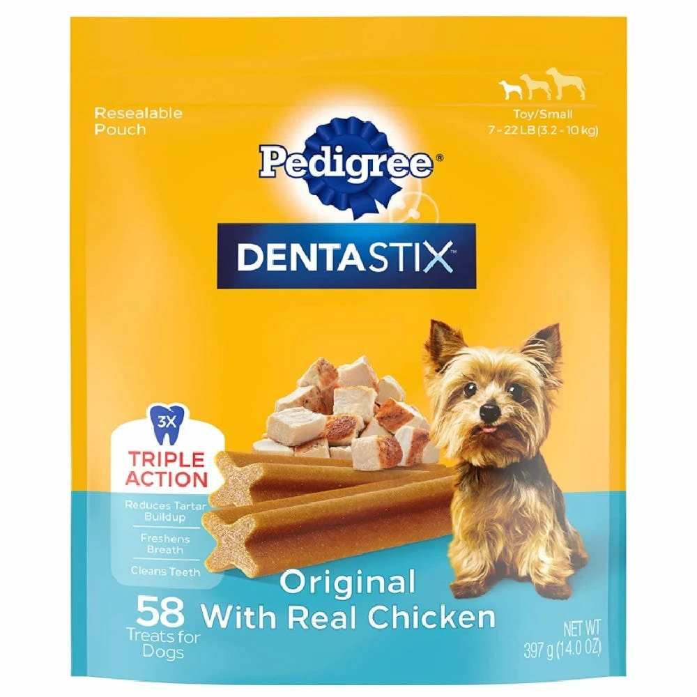 Dentastik Pedigree® Dentastix™ Triple Action Original Dog Treats for Toy Breeds, 58 Count 3 Dentastik Pedigree® Dentastix™ Triple Action Original Dog Treats for Toy Breeds, 58 Count