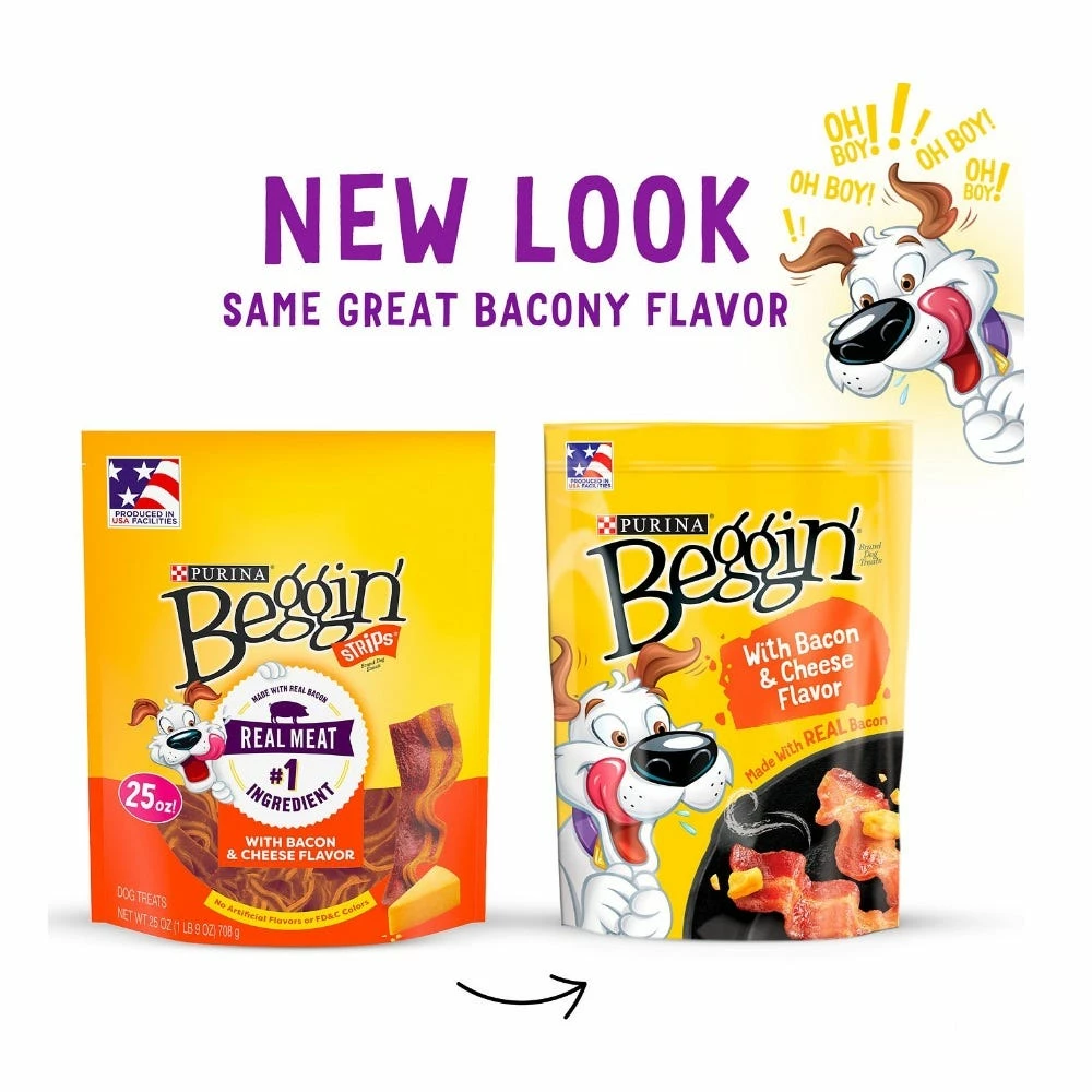 Purina Beggin' Strips Bacon & Cheese Flavors Dog Treats, 40 oz. Pouch 4 Purina Beggin' Strips Bacon & Cheese Flavors Dog Treats, 40 oz. Pouch - Image 2