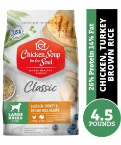Chicken Soup for the Soul Adult - Chicken, Turkey & Brown Rice Recipe Dry Dog Food, 4.5 lb. Bag